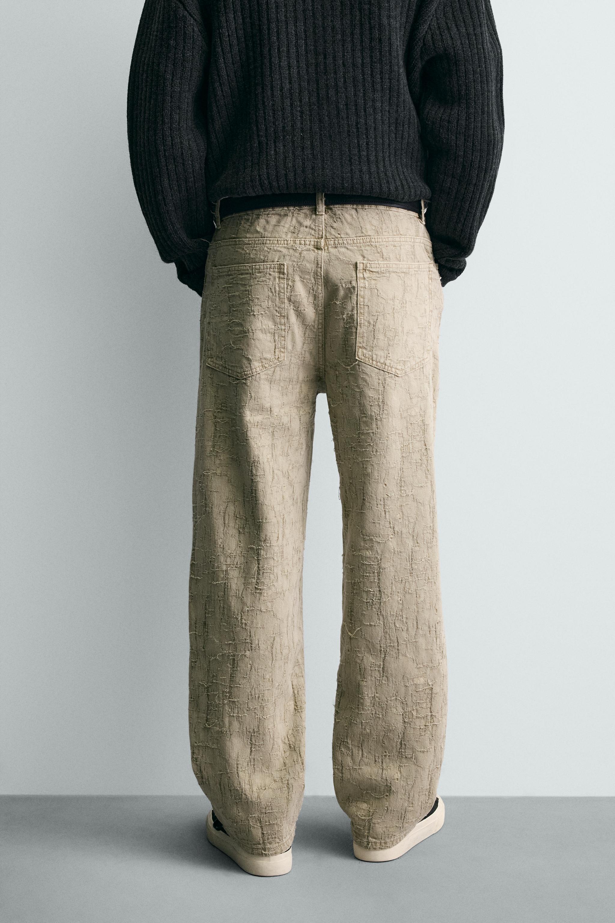 STRAIGHT FIT JACQUARD PANTS
